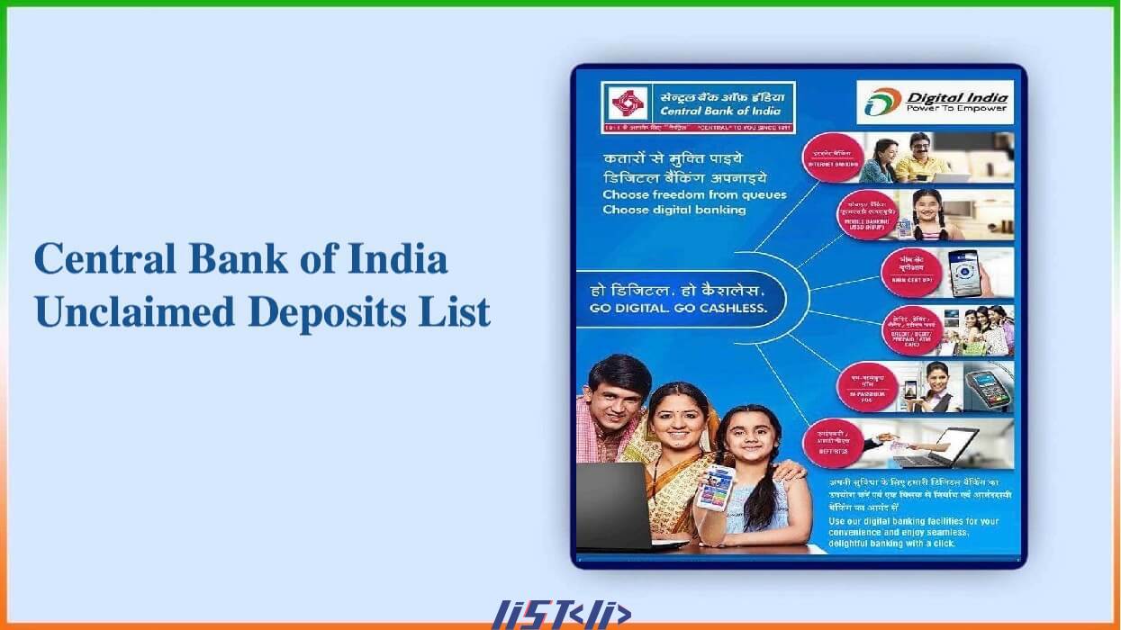 Central Bank of India Unclaimed Deposits List 2024