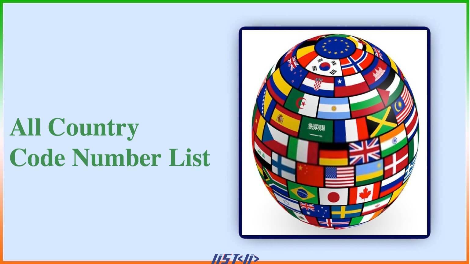 All Country Code Number List 2024 New Updated