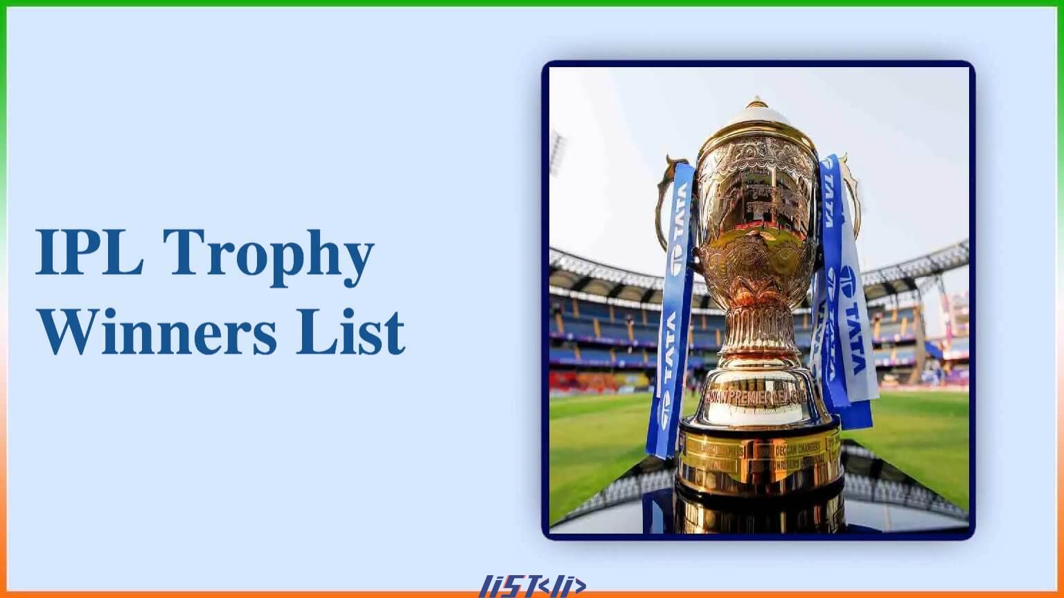IPL Trophy List of Winners From 2008 to 2024