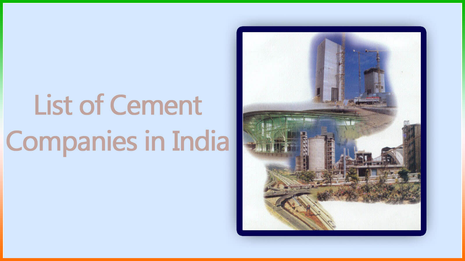List Of Cement Companies In India