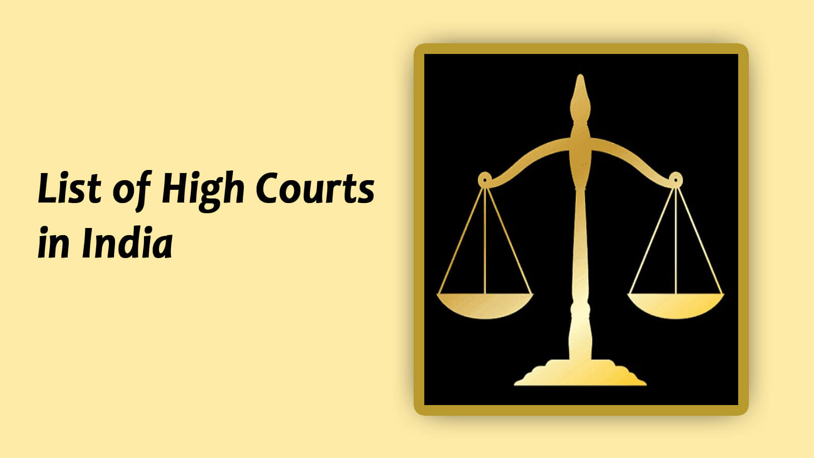 List Of High Courts In India