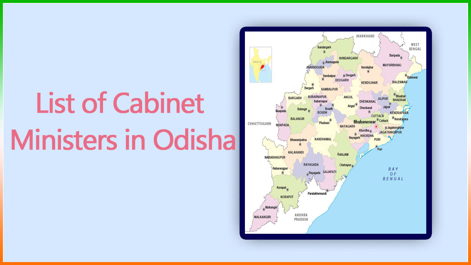 Odisha Cabinet Ministers List