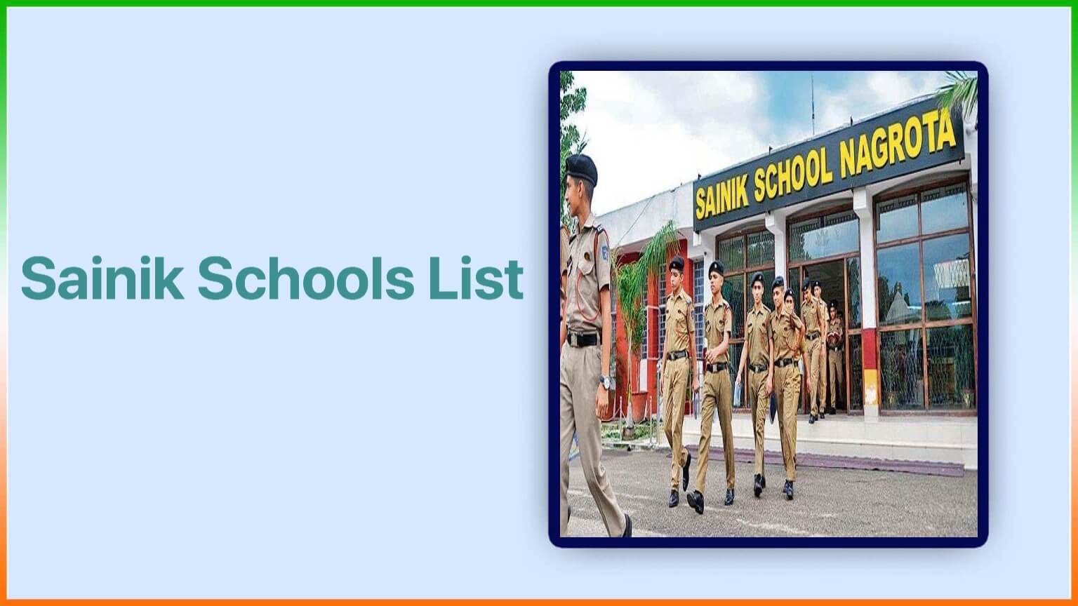 21 New Sainik Schools List