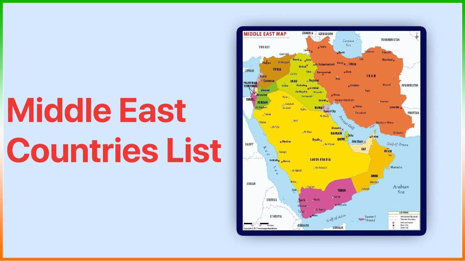 Middle East Countries List