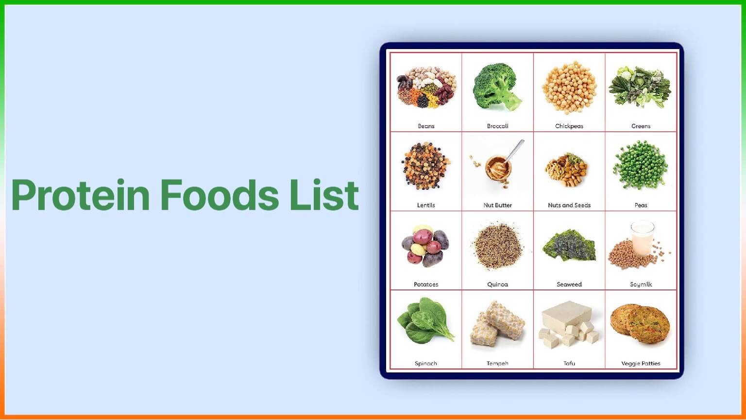 Protein Foods List