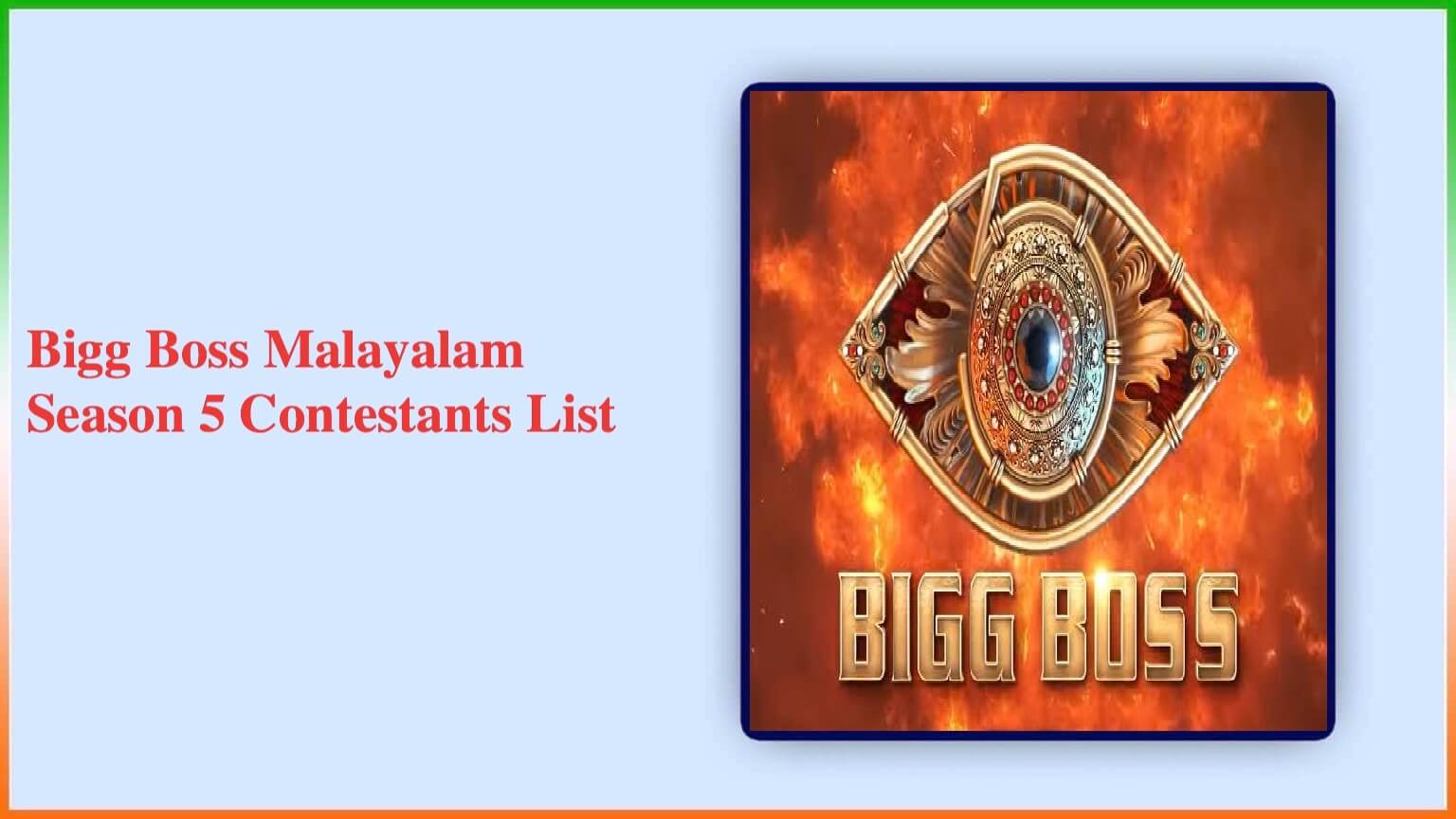 Bigg Boss Malayalam Season 5 Contestants List