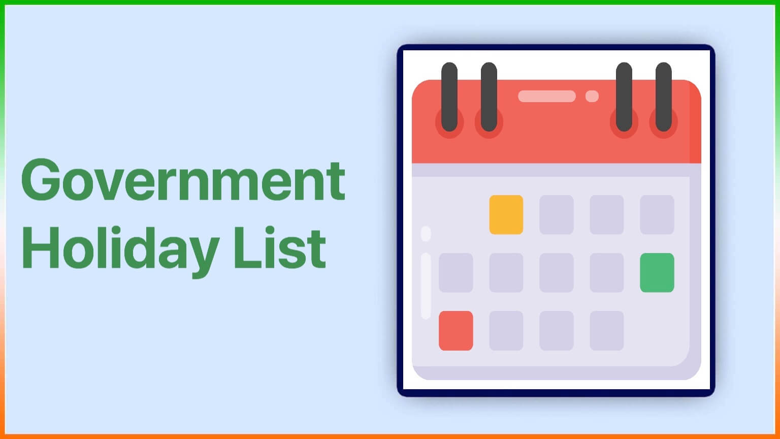 Central Government Holiday List
