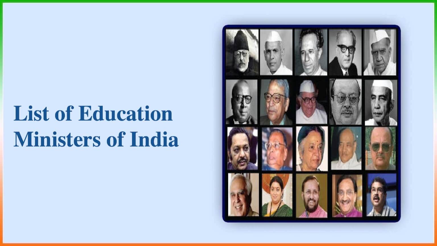 Education Ministers Of India List