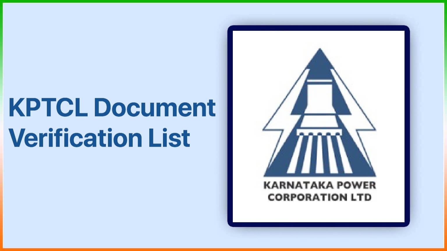 Kptcl Document Verification List
