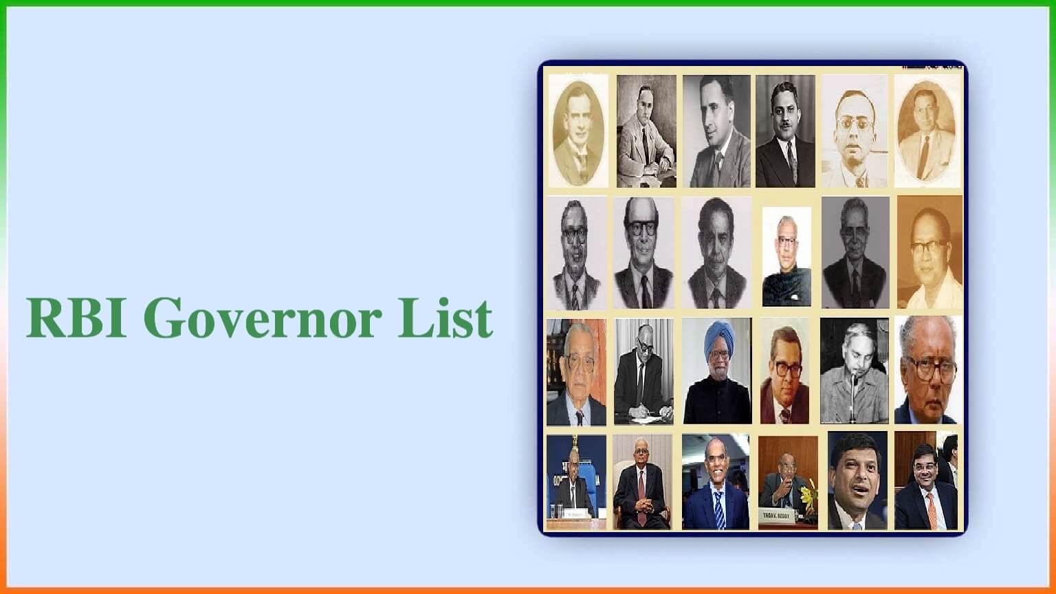 Rbi Governor List