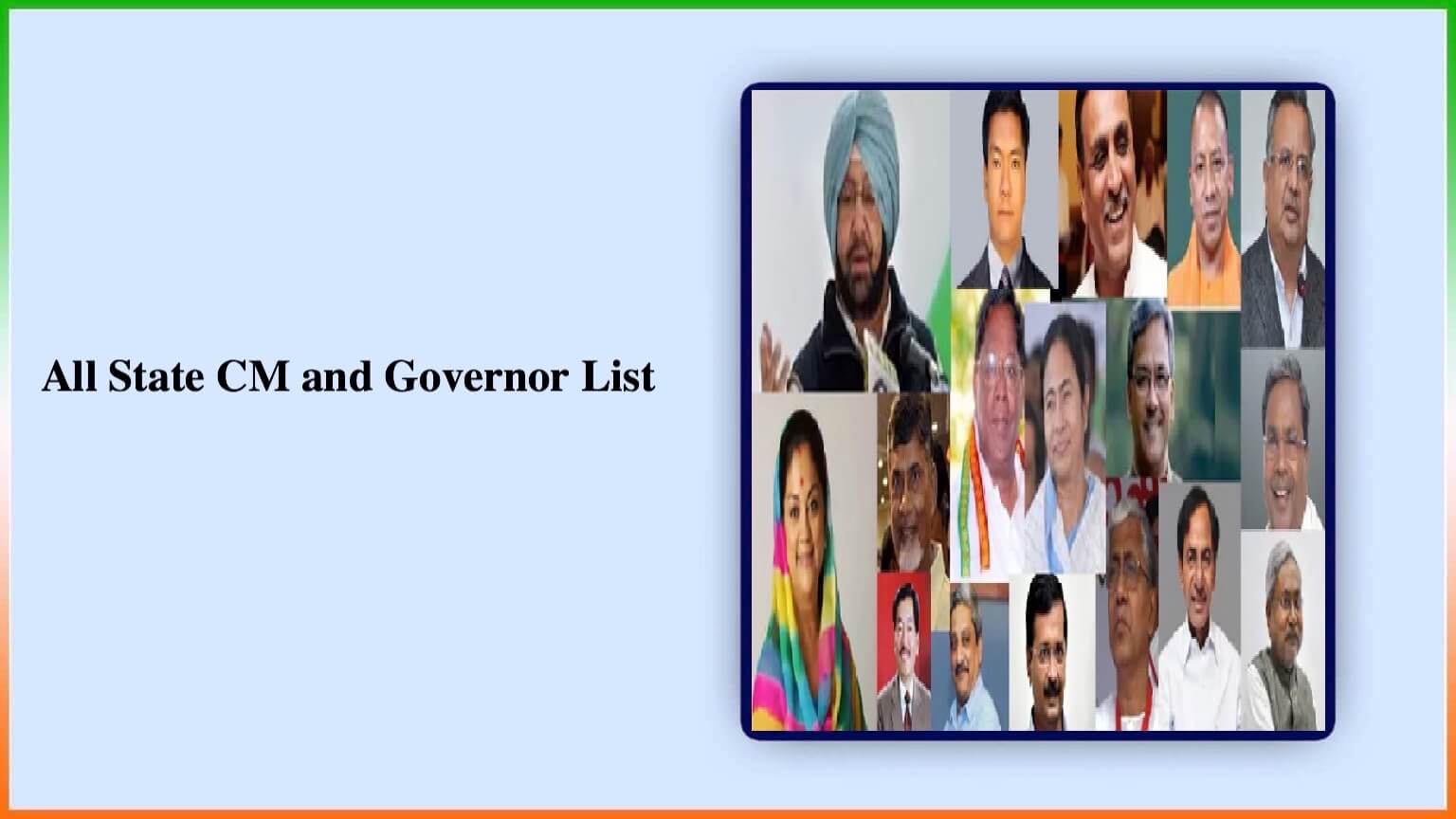 All State Cm And Governor List