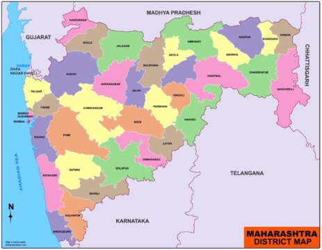 Maharashtra District Map 463x360 