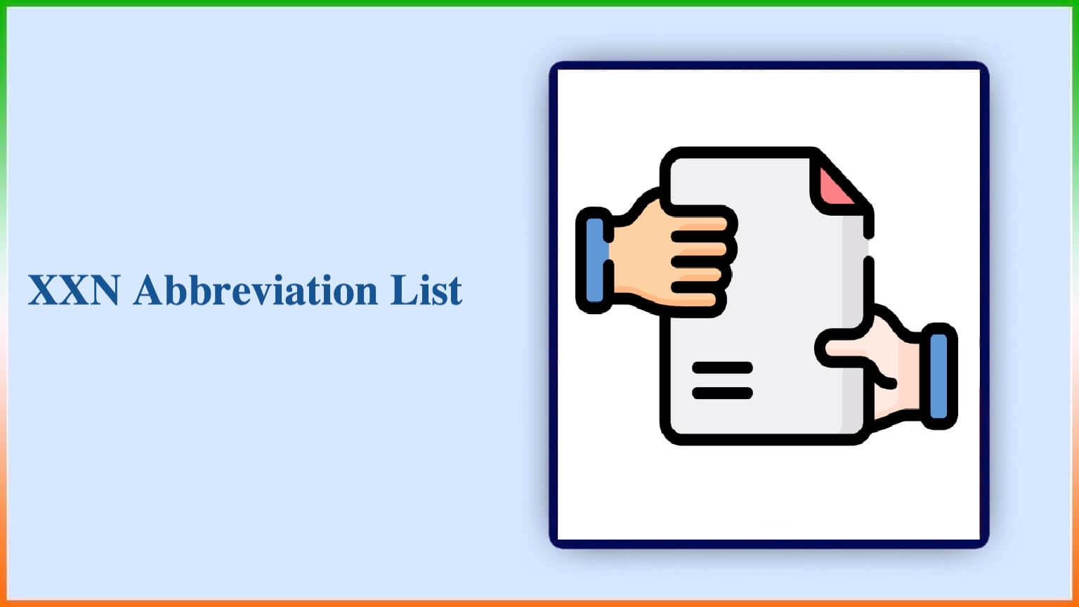 XXN Abbreviation List 2023 PDF Download