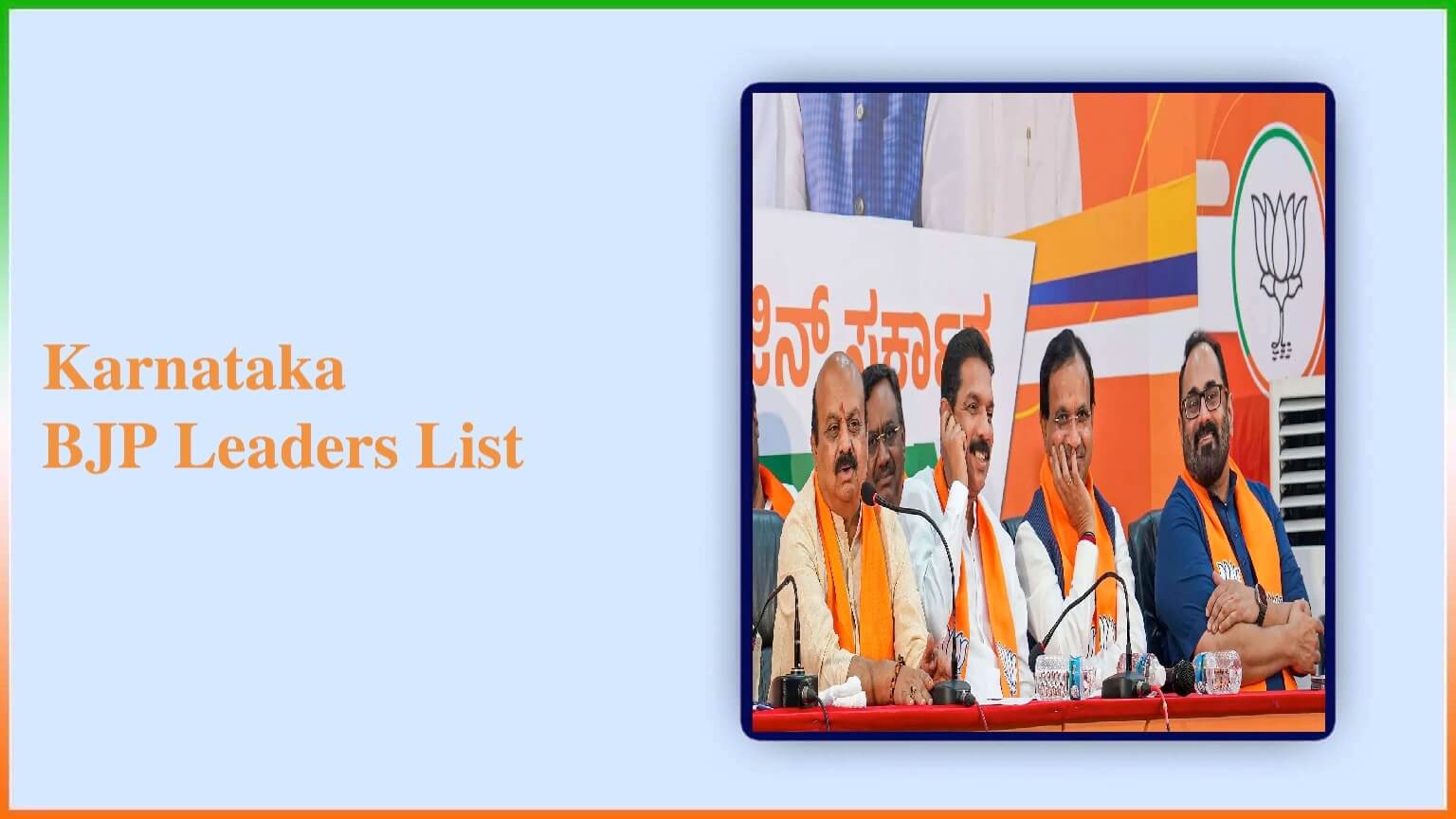 Karnataka Bjp Leaders List
