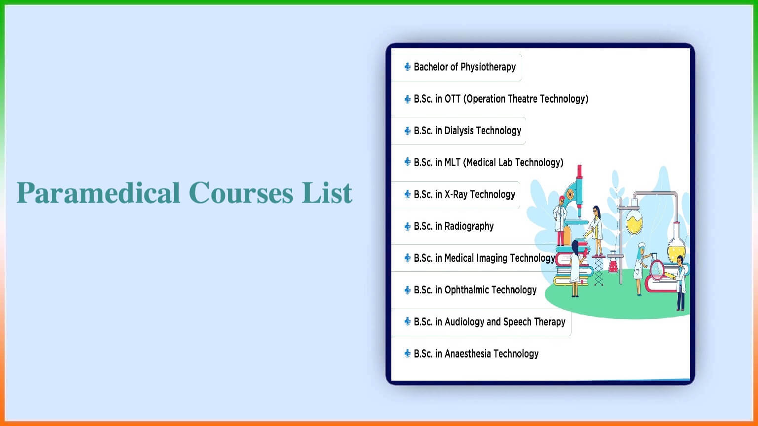 Paramedical Courses List