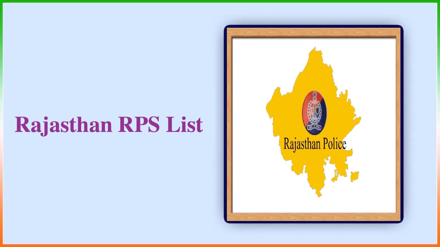 Rps List Rajasthan