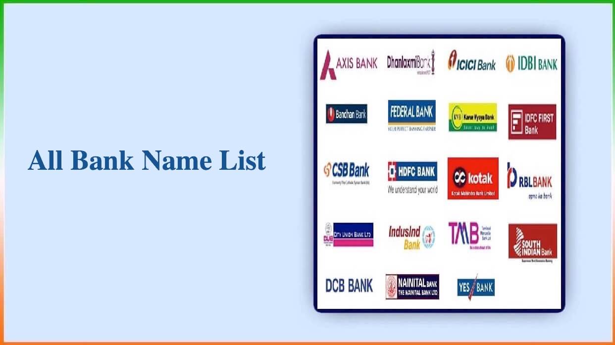 All Bank Name List