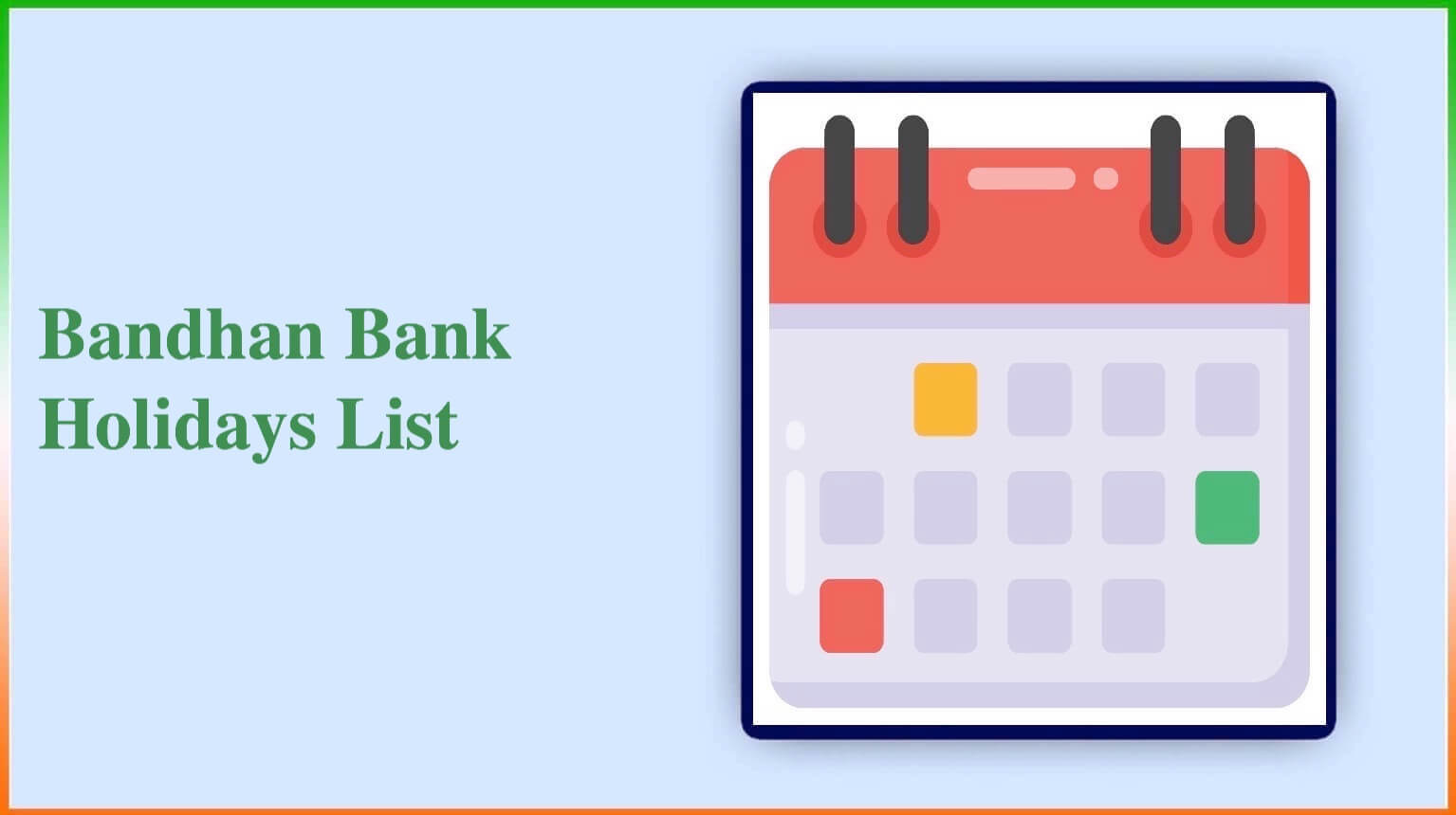 Bandhan Bank Holidays List