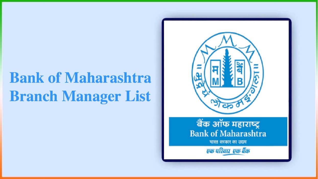 Bank Of Maharashtra Branch Manager List