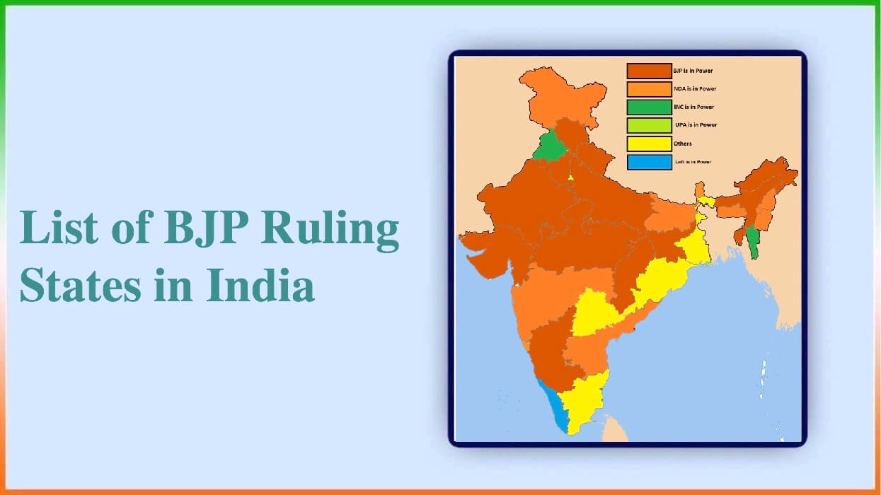 List Of Bjp Ruling States In India