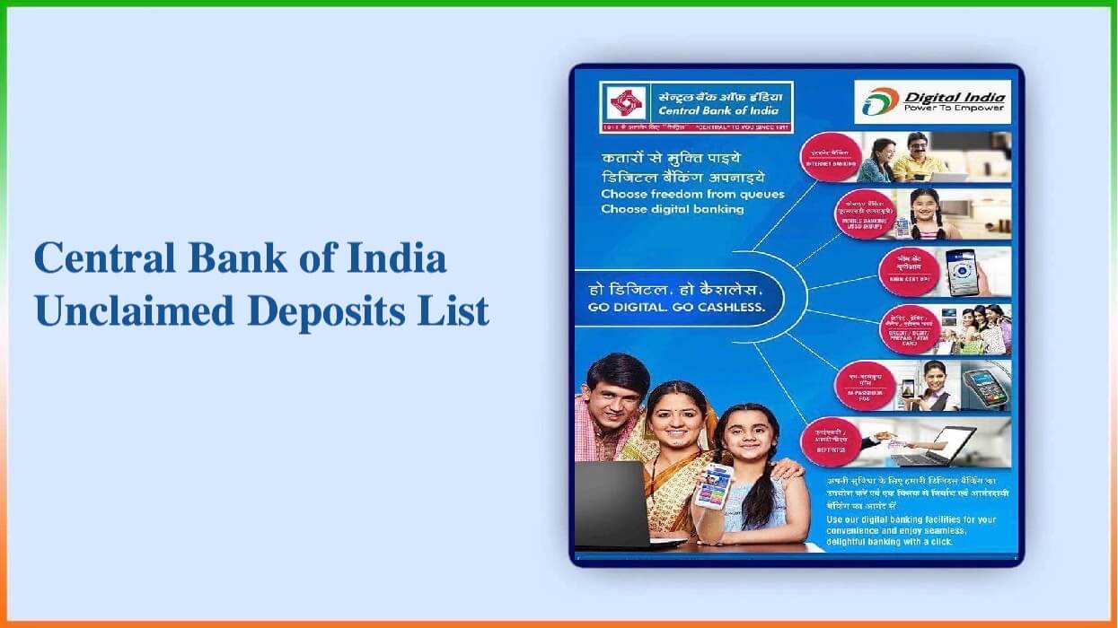 Central Bank Of India Unclaimed Deposits List
