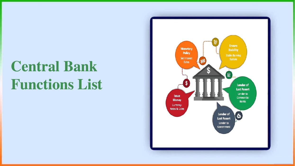 List Of Functions Of Central Bank