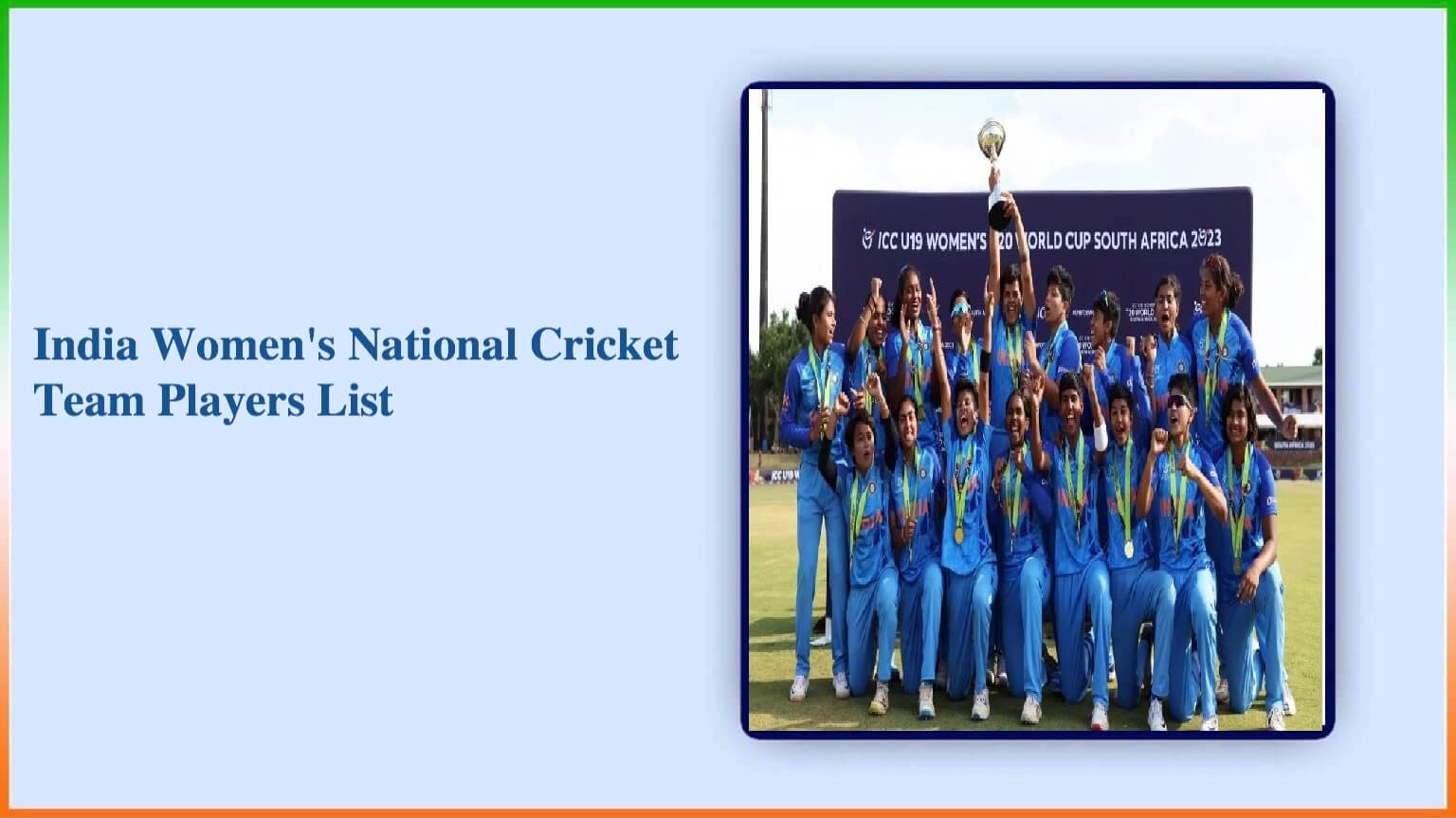 India Women'S National Cricket Team Players List