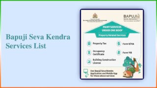 Bapuji Seva Kendra Services List