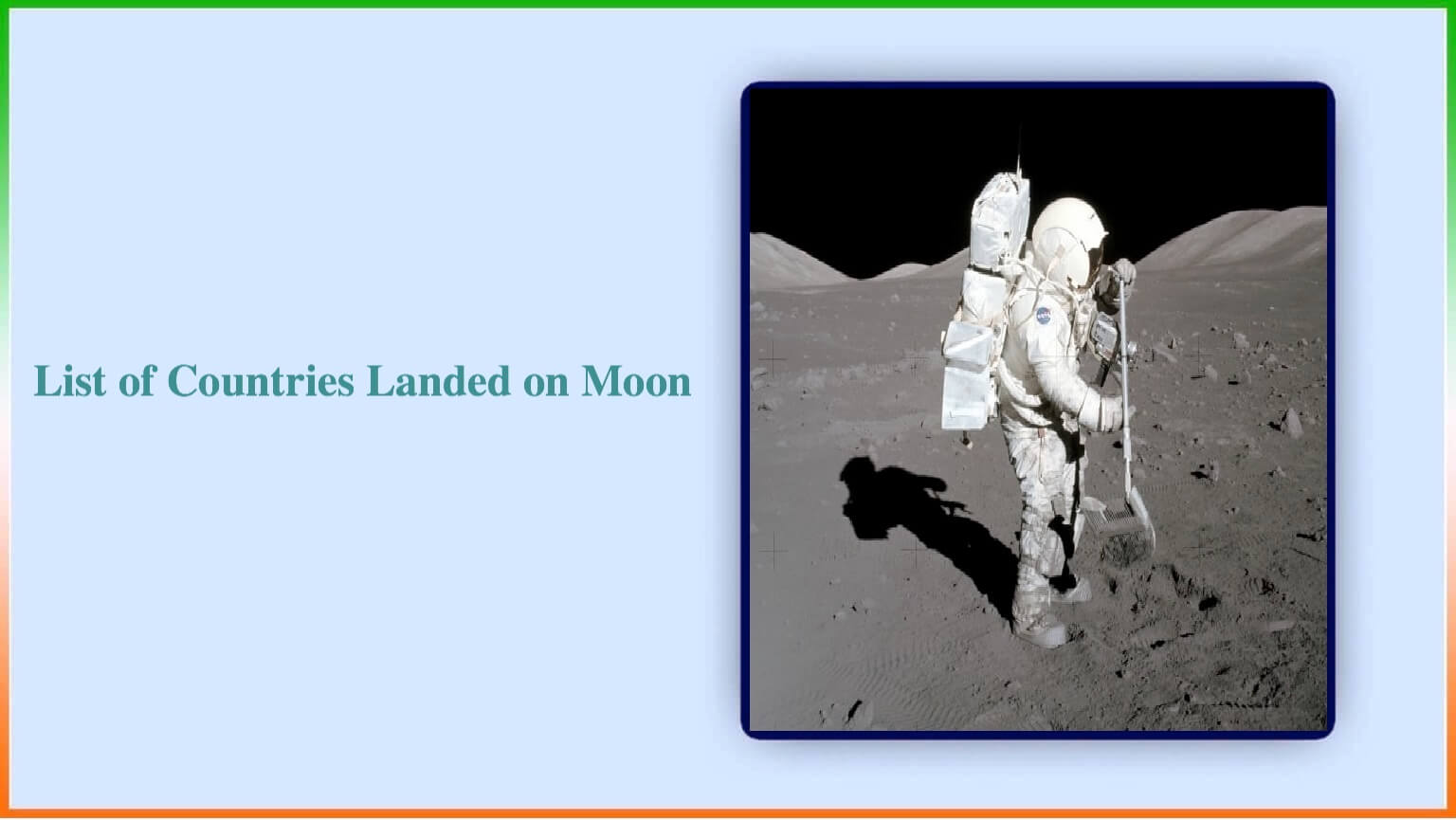List Of Countries Landed On Moon