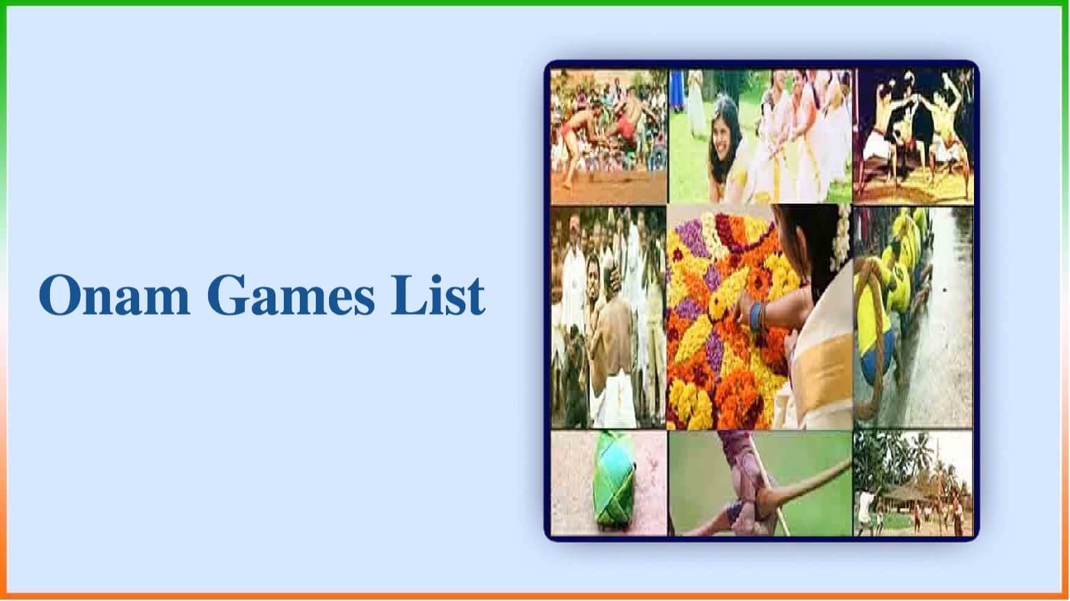 Onam Games List