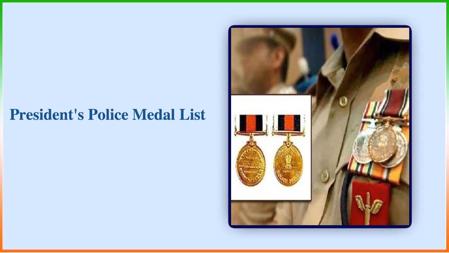 President'S Police Medal 2023 List