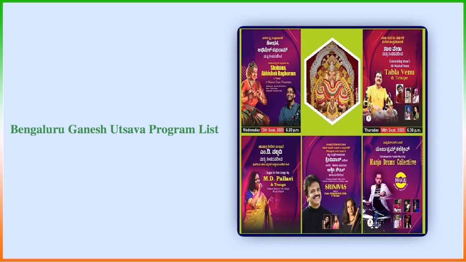 Bengaluru Ganesh Utsava Program List
