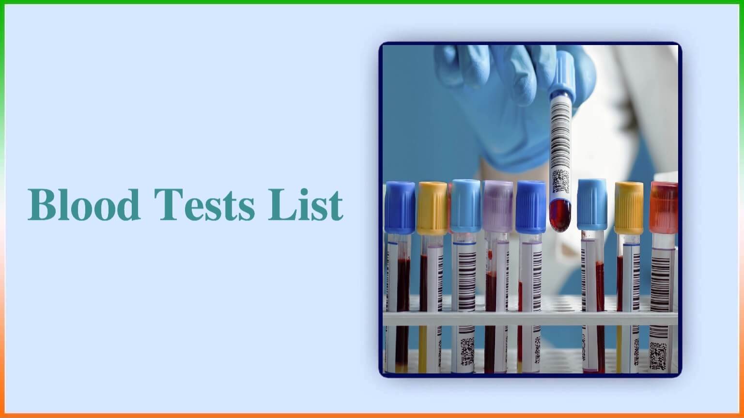 Blood Tests List