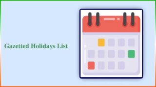 Gazetted Holidays List