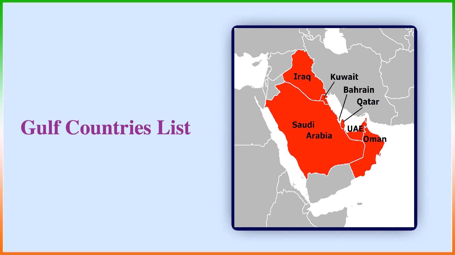 Gulf Countries List