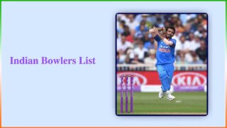 Indian Bowlers List