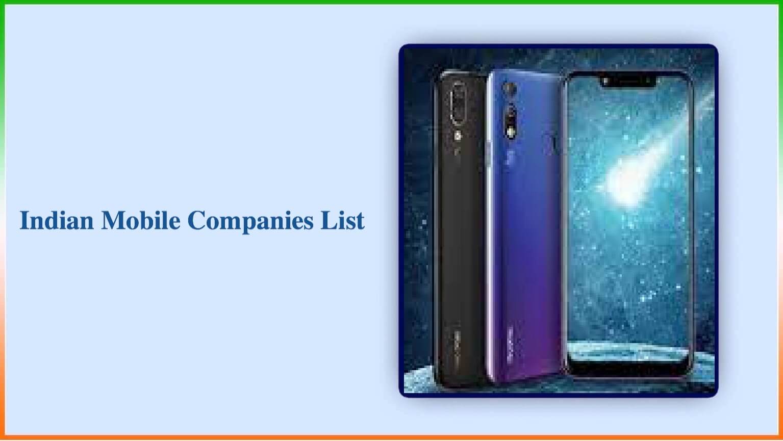 Indian Mobile Companies List