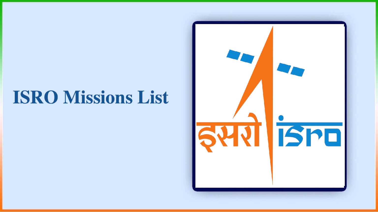 Isro Missions List