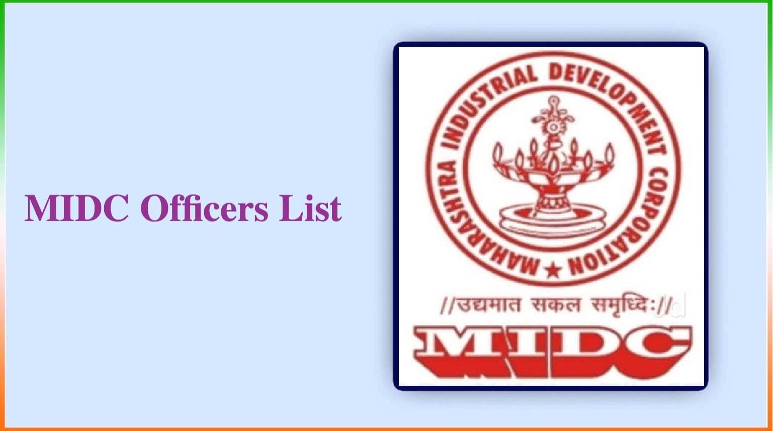 Midc Officers List