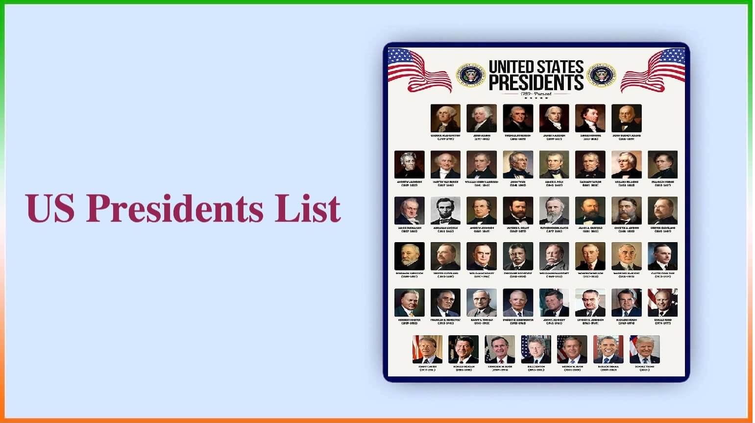Us Presidents List