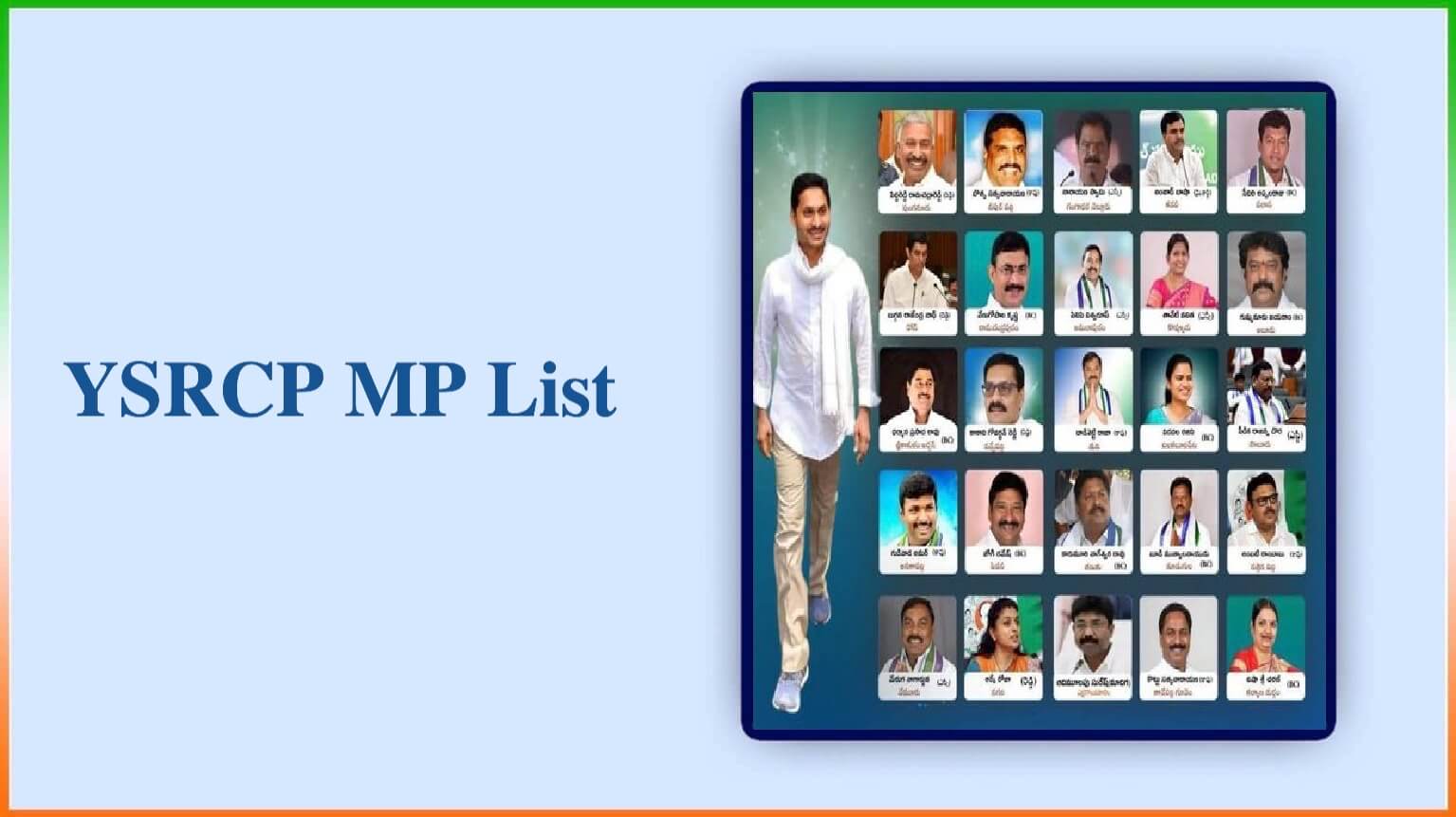 AP YSRCP MP List with Photo New Updated 2024