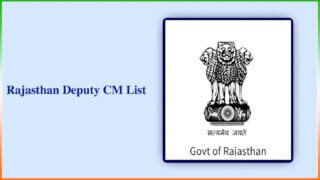 List Of Deputy Cm Of Rajasthan