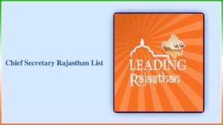 Chief Secretary Rajasthan List